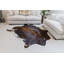 Tapis tricolore en cuir de vache - taille 6X6-7 '