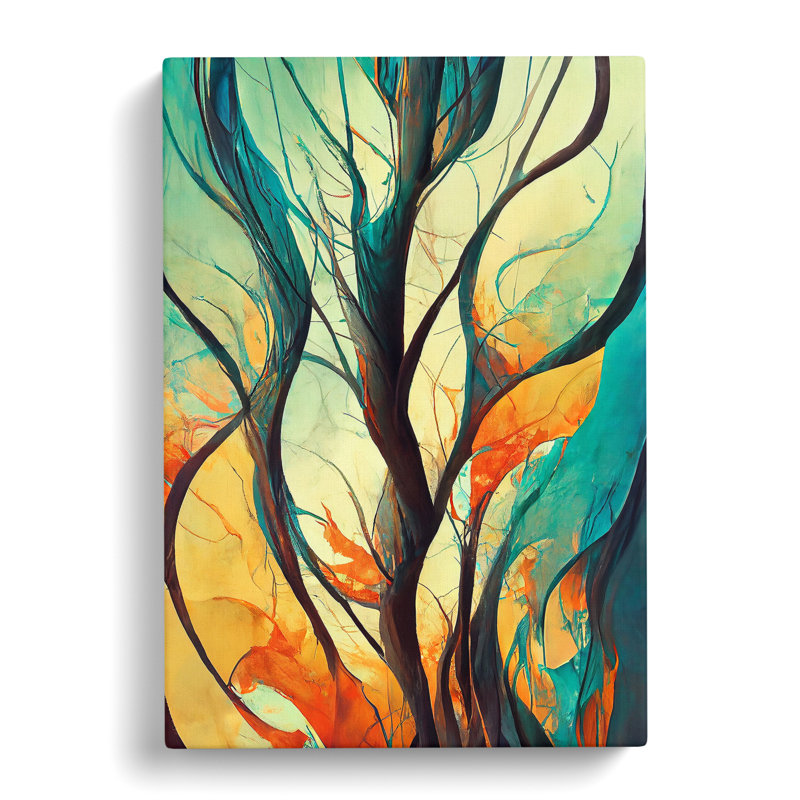 Abstract Tree No.7 - Wrapped Canvas Print, 50cm H x 35cm W x 3cm D