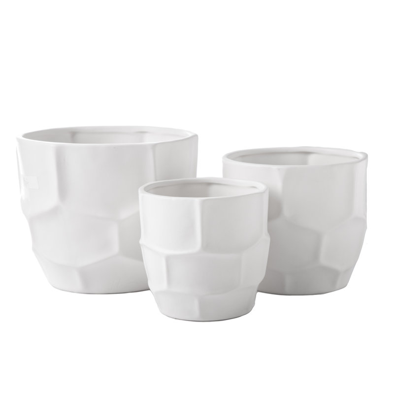 Peirson Ceramic Pot Planter, White