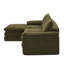 Canapé modulaire modulaire, canapé en L en forme de nuage avec 1 repose-pieds mobile, canapé profond en chenille confortable avec coussins moelleux pour le salon