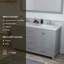 60 po X P 22 po P 35,4 po Meuble-lavabo gris H avec comptoir et lavabo blancs-1171583466