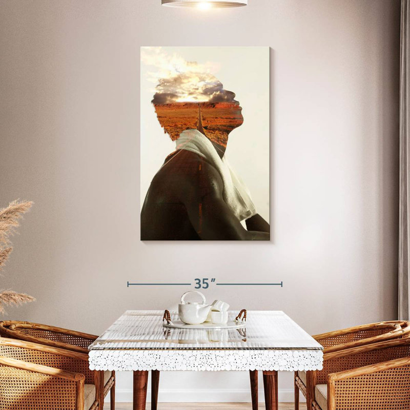 Portrait d'homme Leisha Solitude, H 45 po x l 30 po