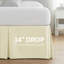 Jupe de lit plissée à motif de plis en microfibre à double brossage de 15 pouces Southshore Fine Linens, lavable à la machine, grand, crème-912812026-912812006