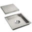 Drain de douche carré 6 "avec couvercle grillagé, drain de plancher avec crépine-111047323
