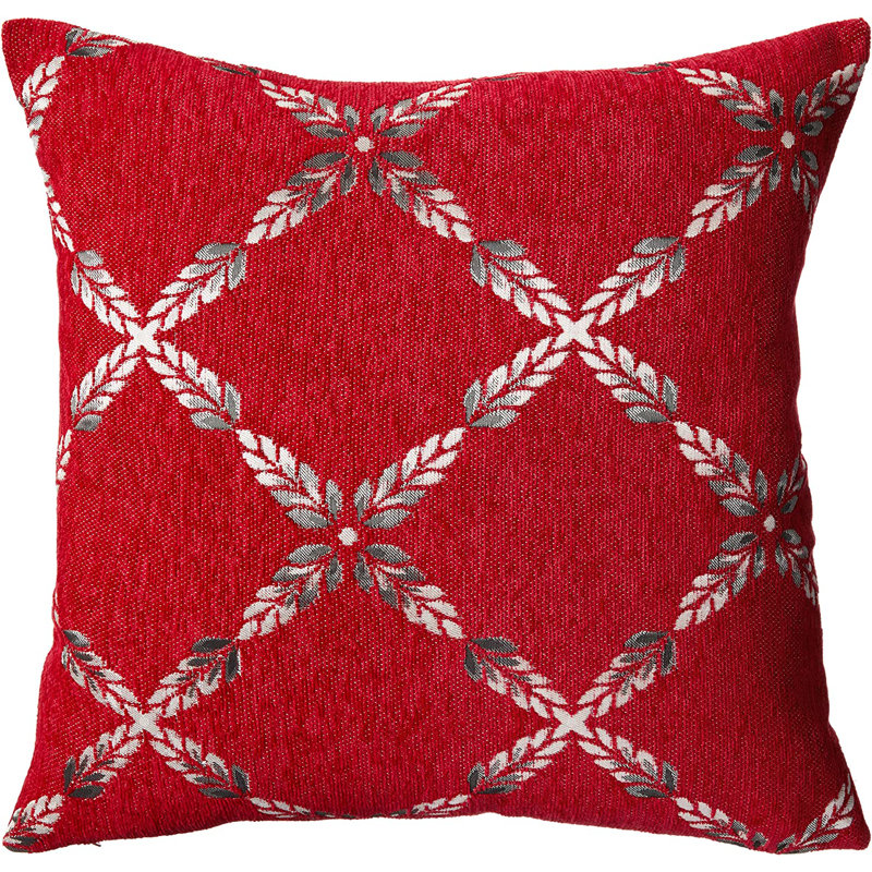 Pacifica Diamonds Pattern Throw Pillow, Burgundy