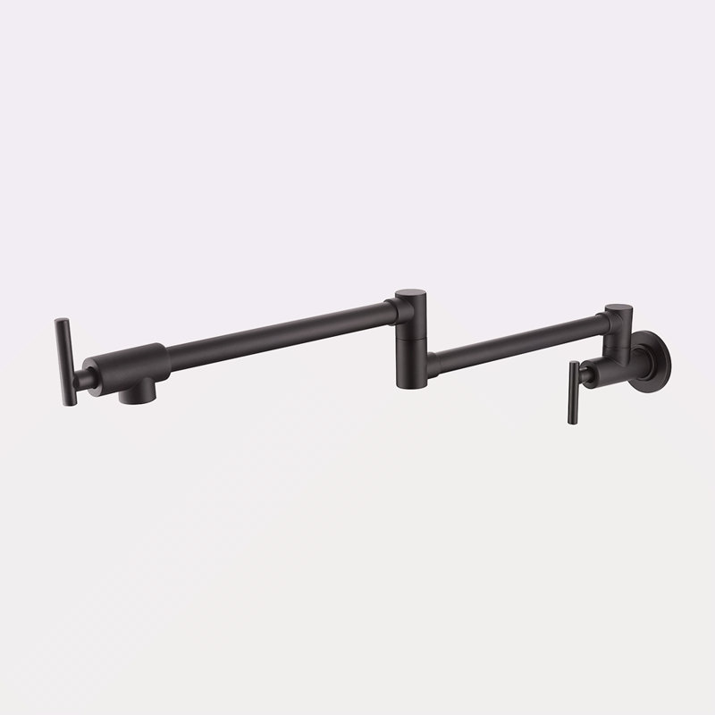 Robinet remplisseur de pot mural, Noir mat