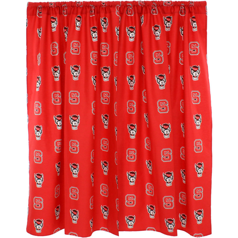 NCAA Semi Sheer Curtain Pair, 42" W x 63" L
