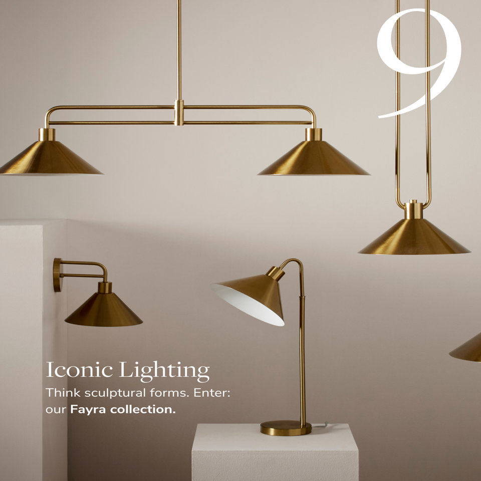 9 Iconic Lighting. Think sculptural forms. Enter: our Fayra collection.