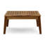 Table en bois rouge - travail à lattes fines, matériau de coussin d'eau, structure de café modulaire multicolore, sièges, coussins,