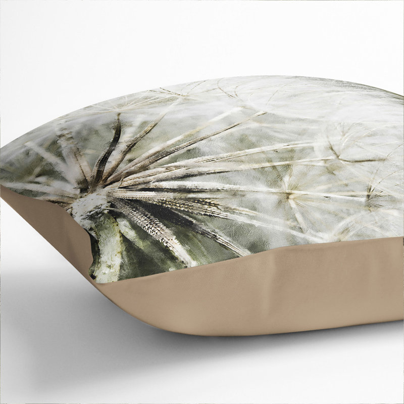 Dandelion Seeds Vol.4 Painting Square Throw Cushion, 55cm H x 55cm W x 20cm D, Stone