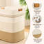 Grand panier à linge, grand panier à linge tissé 85L avec poignées en cuir - Organisateur de rangement en tissu de coton pour chambre à coucher, chambre de bébé, salle de lavage, corbeille à linge pliable rectangulaire