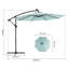 Parasol excentré à énergie solaire 10 pi - Bleu marine 40 Ajustement facile de la largeur de la base transversale 10 pi (bleu marine), réglage de l'élévation et de l'inclinaison, base, matériaux-543365582