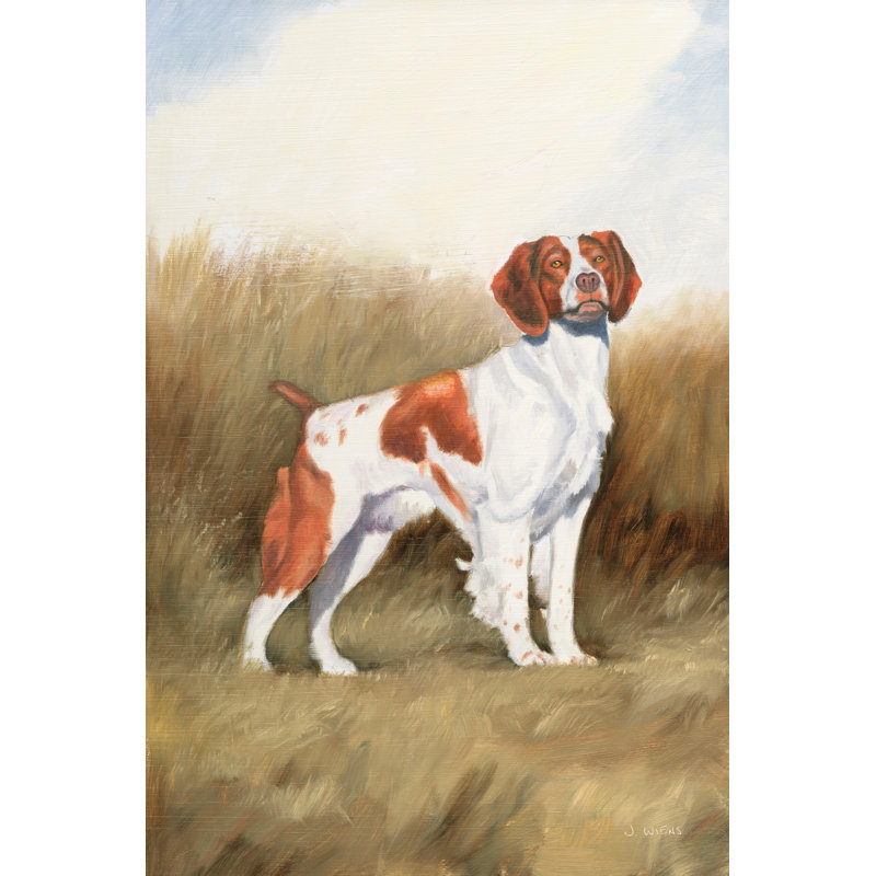 «Hunting Dog I» par James Wiens - impression, Toile tendue, Non, H 18 po x l 12 po