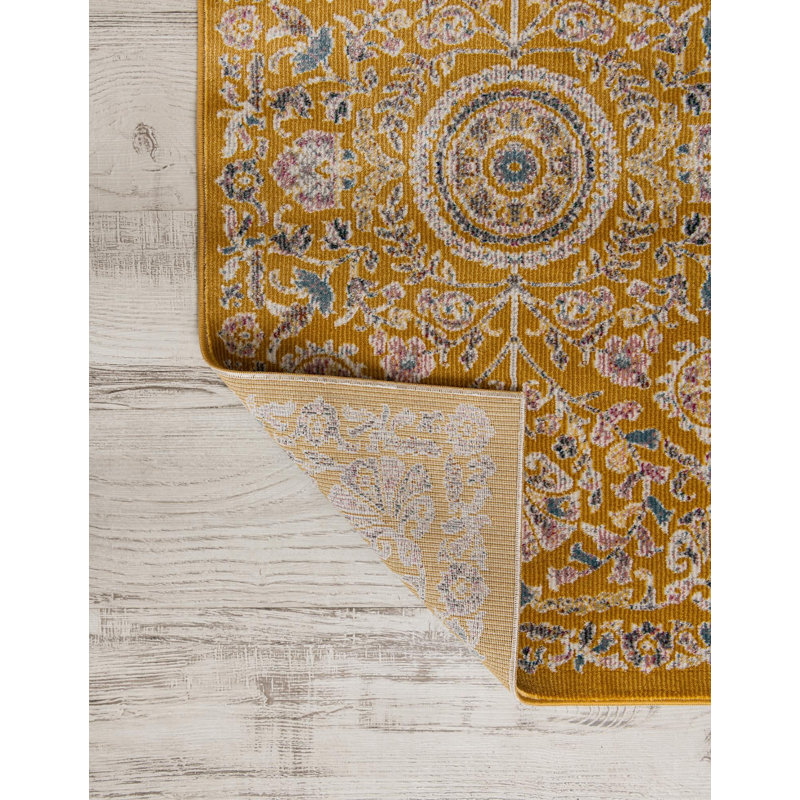  Blossom Rug, Rectangle 3'3" x 5'3", Yellow