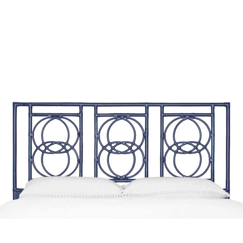 Emilia Open-Frame Headboard, King, Navy