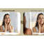 Miroir de salle de bain pour salle de bain avec lumière pour mur Miroir de maquillage à cadre 32 x 24 à DEL intelligent pour évier à intensité variable avec fonction de mémoire anti-buée à température verticale et horizontale
