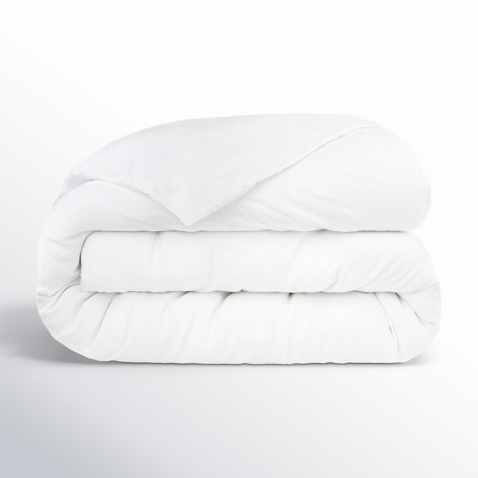 100% French Linen Duvet Cover, Twin Duvet Cover, White