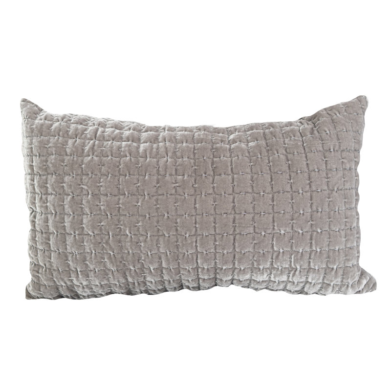 Layla Rectangular Pillow Cover & Insert, Gray