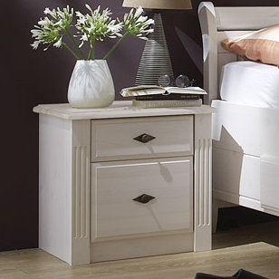 Eva 53cm W Wood Bedside Table