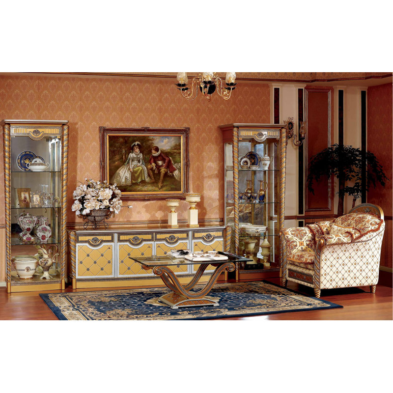 Zeus Solid Wood Lighted China Cabinet