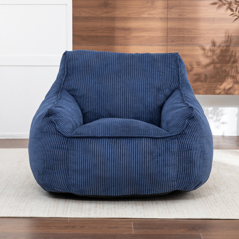 Fauteuil à billes pour adultes, Dark Blue Corduroy