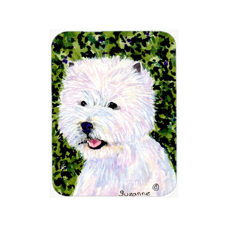 Planche à découper en verre westie east urban home