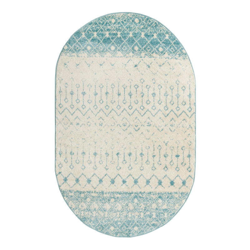 Somerville Geometric Indoor Rug, Oval 5'3" x 8'