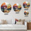 Horloge murale colorée «Neo Primal Forest Collage I»-872975329