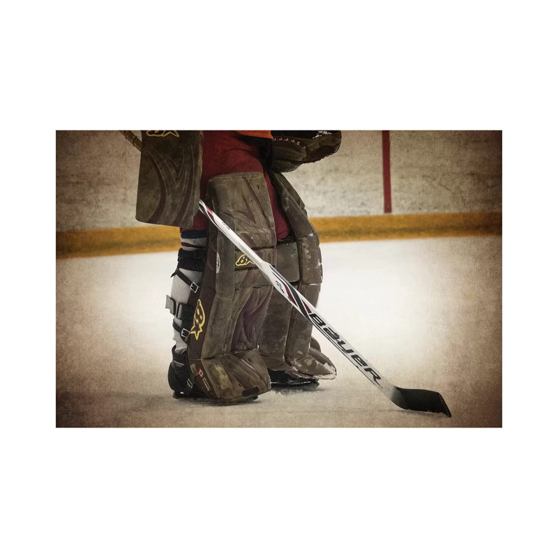 Hockey Goalie - Wrapped Canvas Print, 20.32cm H x 30.48cm W x 1.91cm D