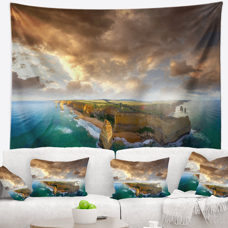 Tapisserie bleue Seascape Great Ocean Road, Australie, H 50 po x l 60 po