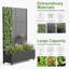 Boîte à fleurs d'extérieur individuelle en métal rectangulaire avec treillis pour plantes grimpantes