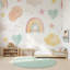 Papier peint blanc pastel amovible pour enfants-1571688308-1571688309