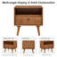 Table de chevet 21,89 po Mid-Century-130019722