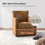 Fauteuil club pivotant en cuir véritable Arsim-897472078