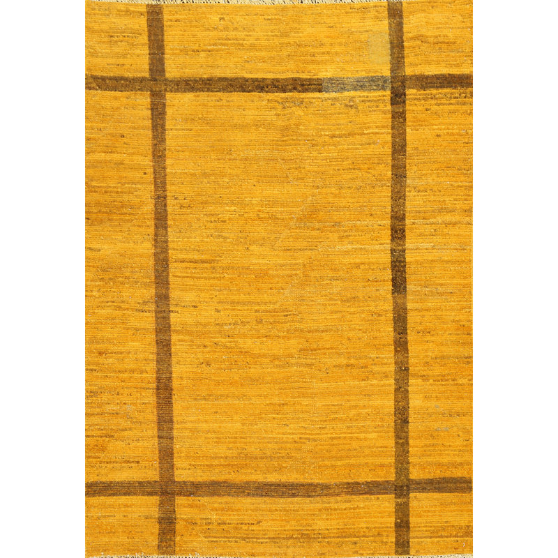 Tapis jaune Gabbeh 5 x 6