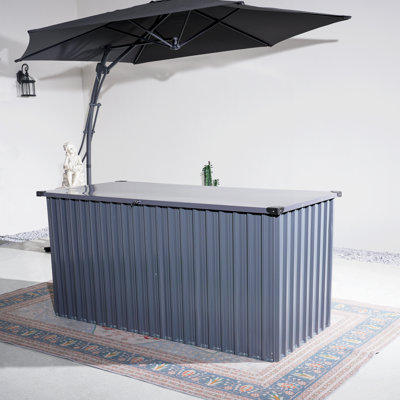 312 Gallon Water Resistant Steel Lockable Deck Box by Moda Furnishings