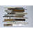 Twilight Random Sized Straight Edge Metal and Glass Mosaic Tile-36952528