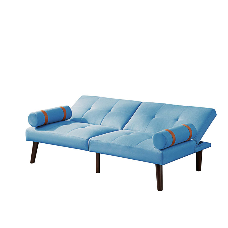 Canapé-lit 65,7 po Kamreigh, Tissu bleu