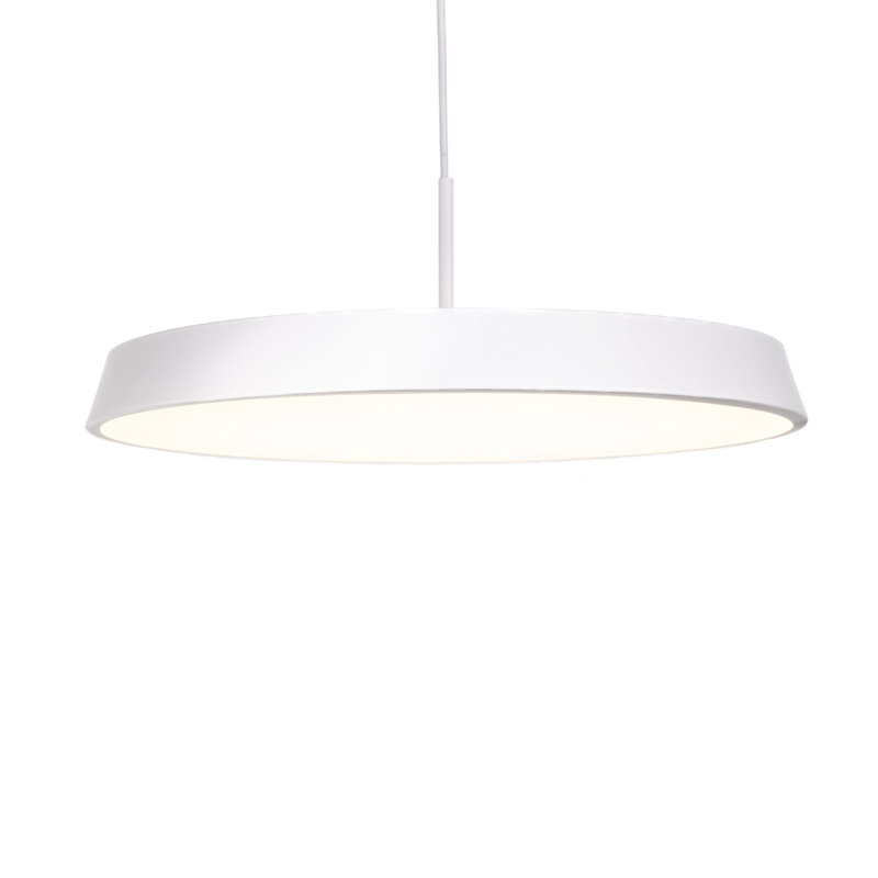 Luminaire suspendu en dôme à 1 lumière Jacquelinne, Blanc