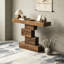 Table d'appoint en bois avec base géométrique-1168561663