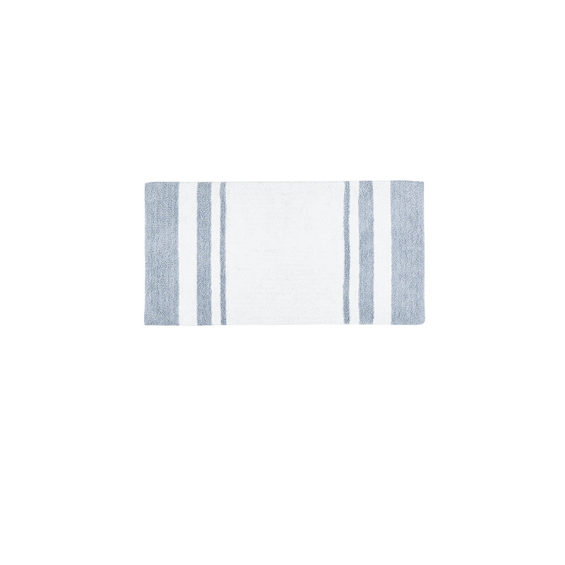 Reversible Bath Rug, Blue, 45" L x 27" W