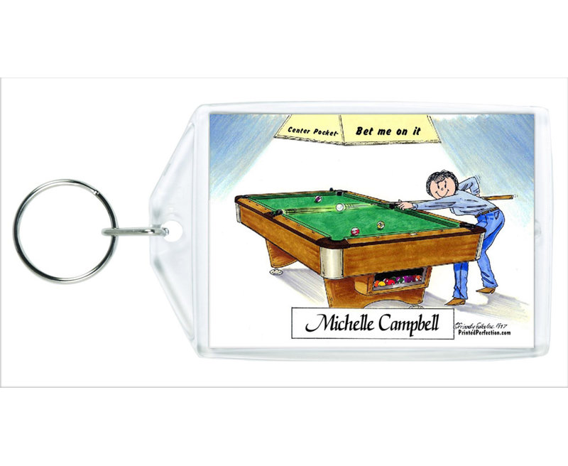 Personalized Billiards, Pool Player - Female Acrylic Key Chain, Yes
