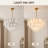 8-Light 23.2"Cloud Textured Glass Luxury Chandelier