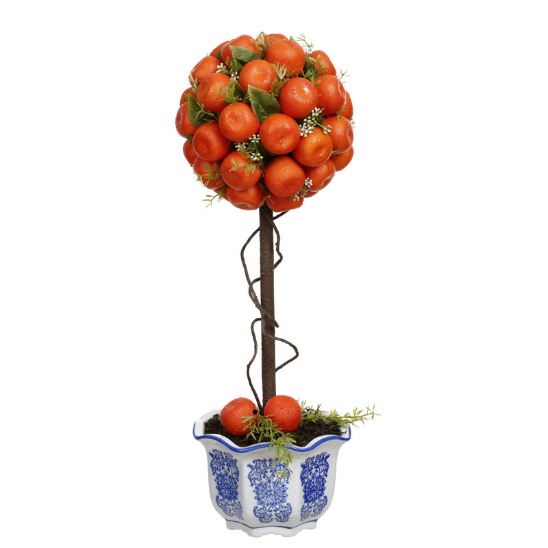 Potted Orange Topiary - 23.5 Inches