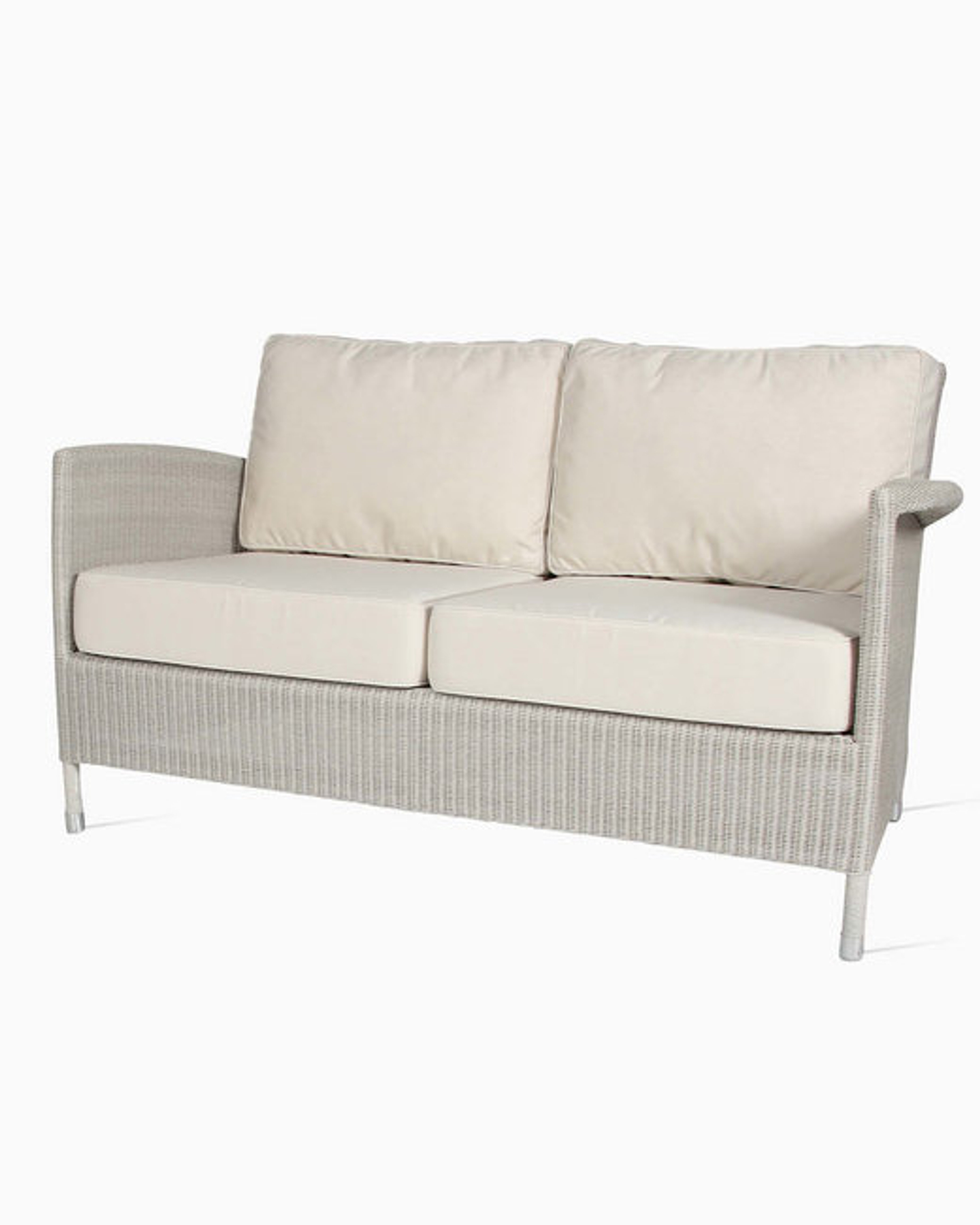 Vincent Sheppard Safi 57.5" Wide Outdoor Wicker Loveseat with Sunbrella
