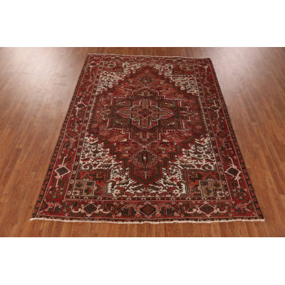 Tapis traditionnel rétro géométrique 7 x 9