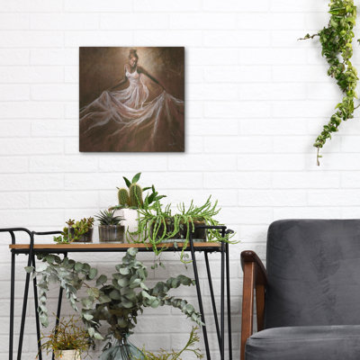 House of Hampton «Ethereal Grace» par Monica Stewart, art mural en métal, 36 po x 36 po