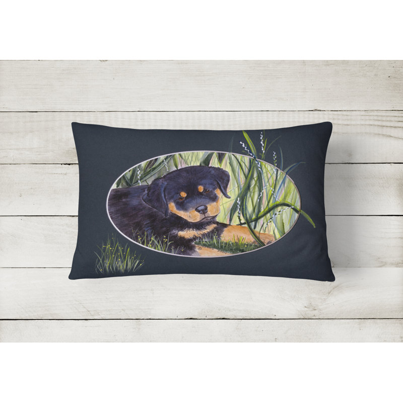 Rottweiler Reversible Throw Pillow