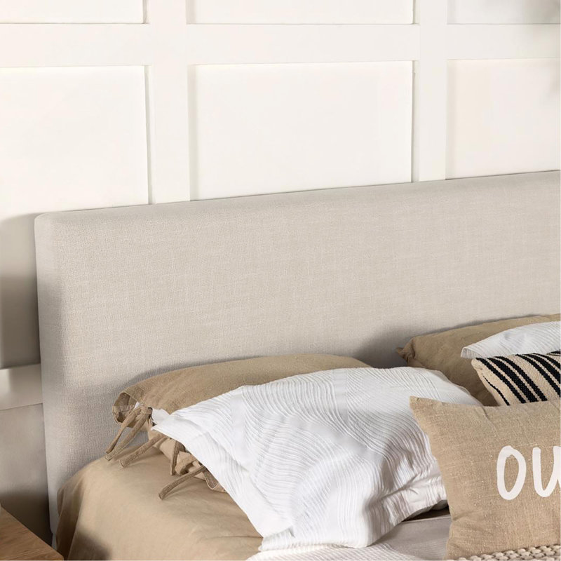 Sand Headboard With Soft Edges, Ivory, Full / Queen