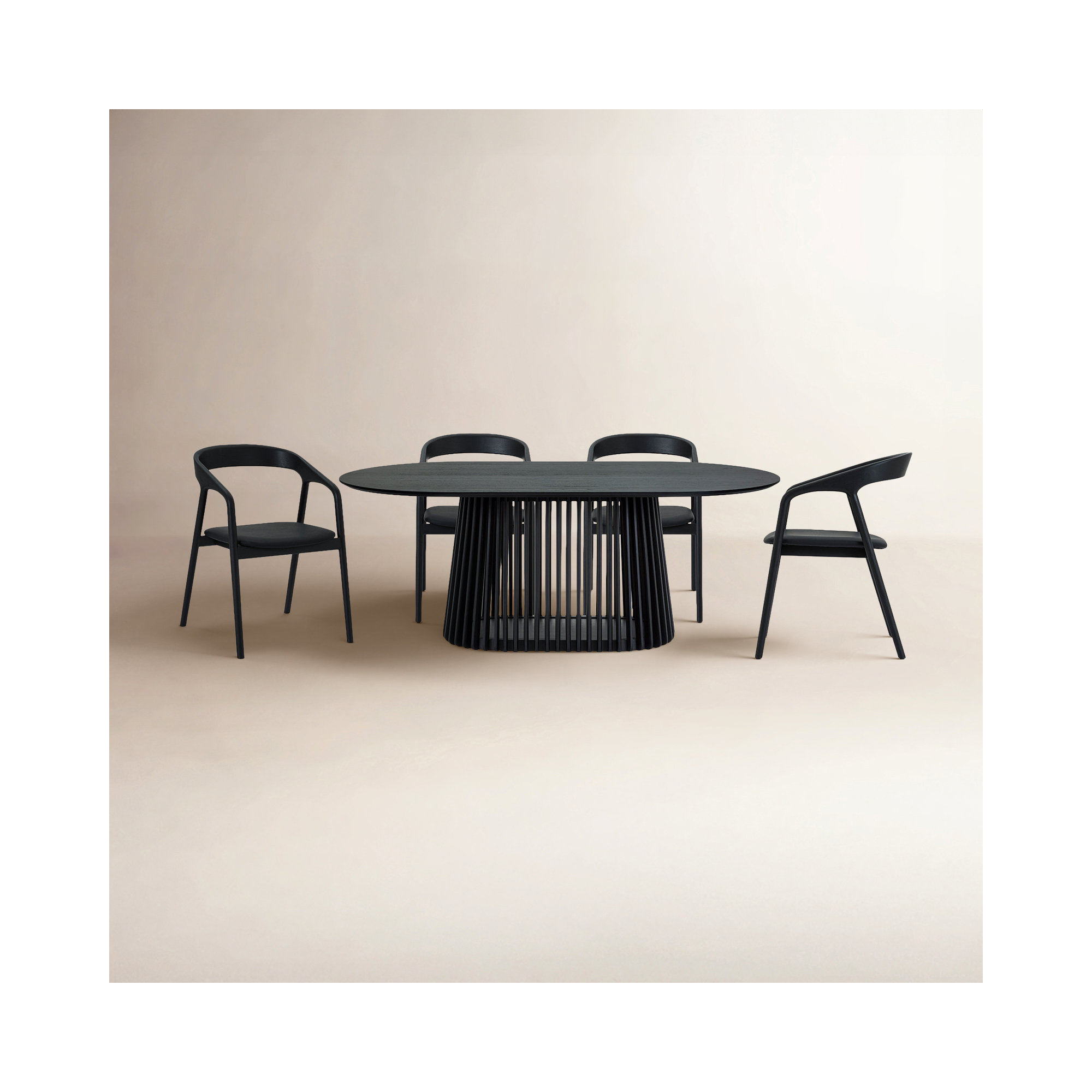 Brysa 5 - Piece Extendable Dining Set, Black, Black